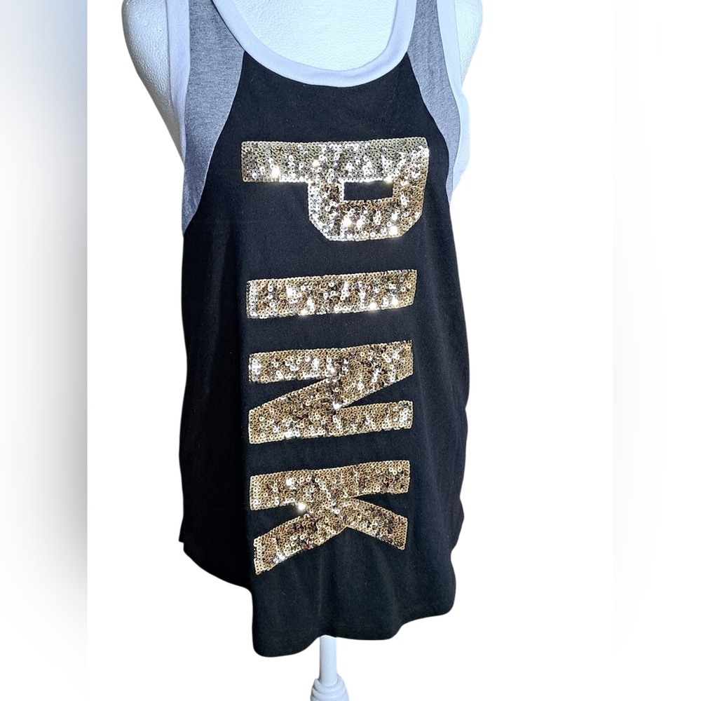 PINK XS SEQUIN TANK TOP EUC NO MISSiNG SEQUINS OFFERS✅️❤️ - Picture 1 of 8